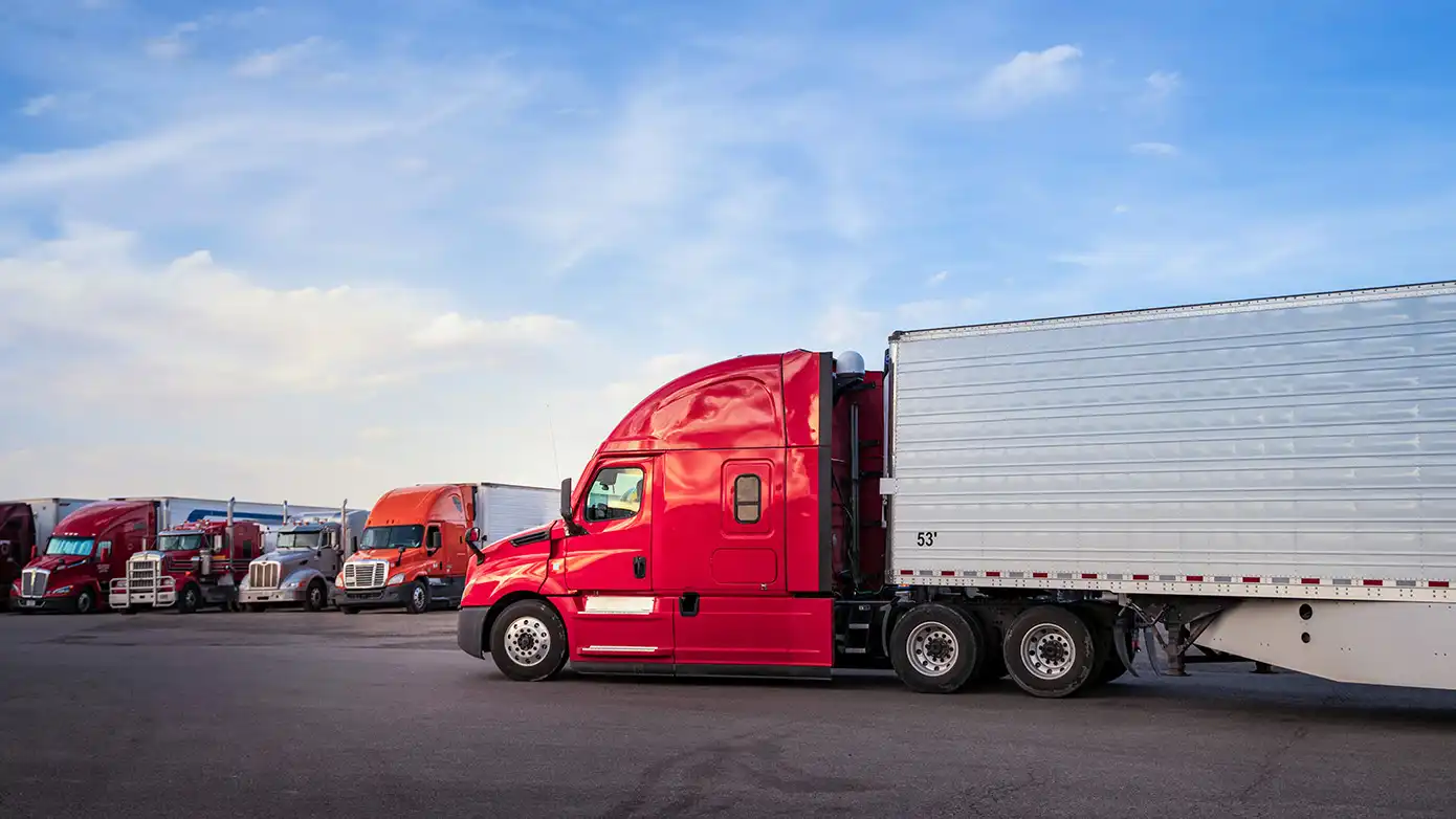 Image of a truck on the road.